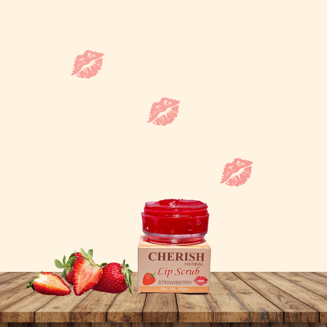 Cherish Herbal Strawberry Lip Scrub (35gm)